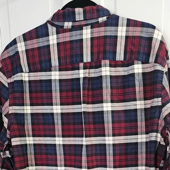American Eagle Mens Button Shirt Red Blue Plaid Size XL - Picture 3 of 3